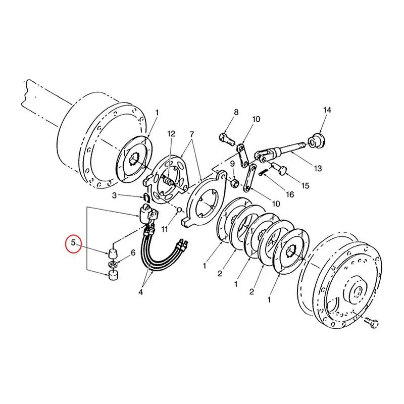 Cylindre de frein 81866484 pour tracteur New Holland TS90 TS100 TS110 TS115