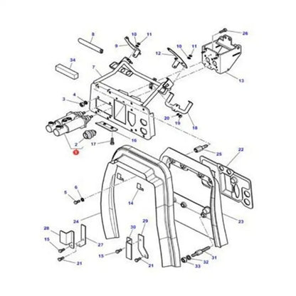 Brake Master Cylinder 3786100M2 4276326M1 for Massey Ferguson 5425 5465 5470 6260 6270 6280 6290 6497 6499 8210 8220 8270 8280