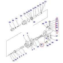 Maître-cylindre 30B-36-12640 pour chariot élévateur Komatsu BX50 FD25-17-A FD35A-17 FG30-17-W FG35A-16-EL FG25N-17-M