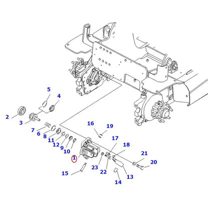 Cylindre de roue 3BA-30-71110 pour chariots élévateurs Komatsu FB10, FB18G-12, FB18GF-12, FB09MF-13MF-12, FB20AHB-12 et FB20M-12