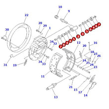 Cylindre de roue 3ED-30-41320 pour chariots élévateurs Komatsu DX20, FD50, FD50E, FD70-8-US, FD70E-7, FG50, FG60-7 et FG70-7