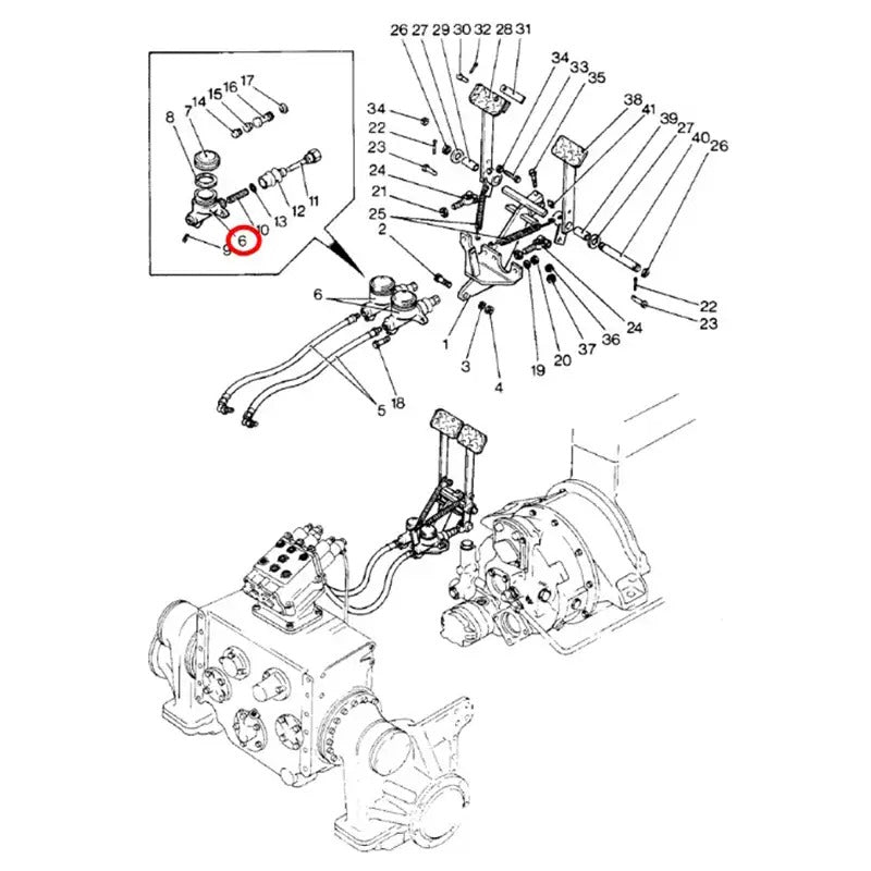 Maître-cylindre de frein 241141A1 pour tracteur CASE 450B 855C 455B 475 850C 850B 850 450