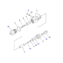 Maître-cylindre de frein 34A-36-11400 pour chariots élévateurs Komatsu FB10M-3, FB13M-3, FB13M-3-EC, FB15M-3, FB15M-3-EC, FB18M-3, FB18M-3-EC et FB20M-3