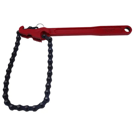 12 Inch Heavy Duty Reversible Chain Wrench for 1.5" to 6" Diameter Adjustable Oil Fuel Filter Chain Wrench Pipe Fittings Tools Spanner - KUDUPARTS