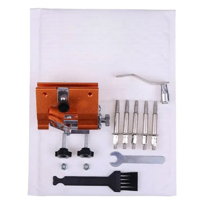 Portable Upgraded Manual Electric Sharpening Jig Set with Glove Brush Head Grinding Head for All Electric Saw Chain