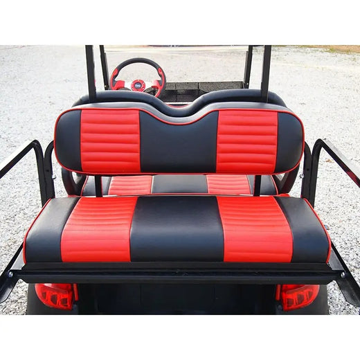 Red Golf Cart Seat Cover Front &amp; Rear Set (4 PCS) for Club Car Precedent / Tempo - KUDUPARTS