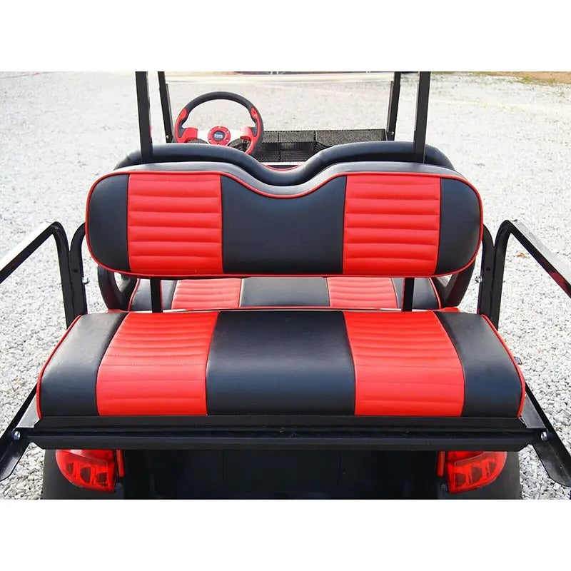 Red Golf Cart Seat Cover Front &amp; Rear Set (4 PCS) for Club Car Precedent / Tempo - KUDUPARTS