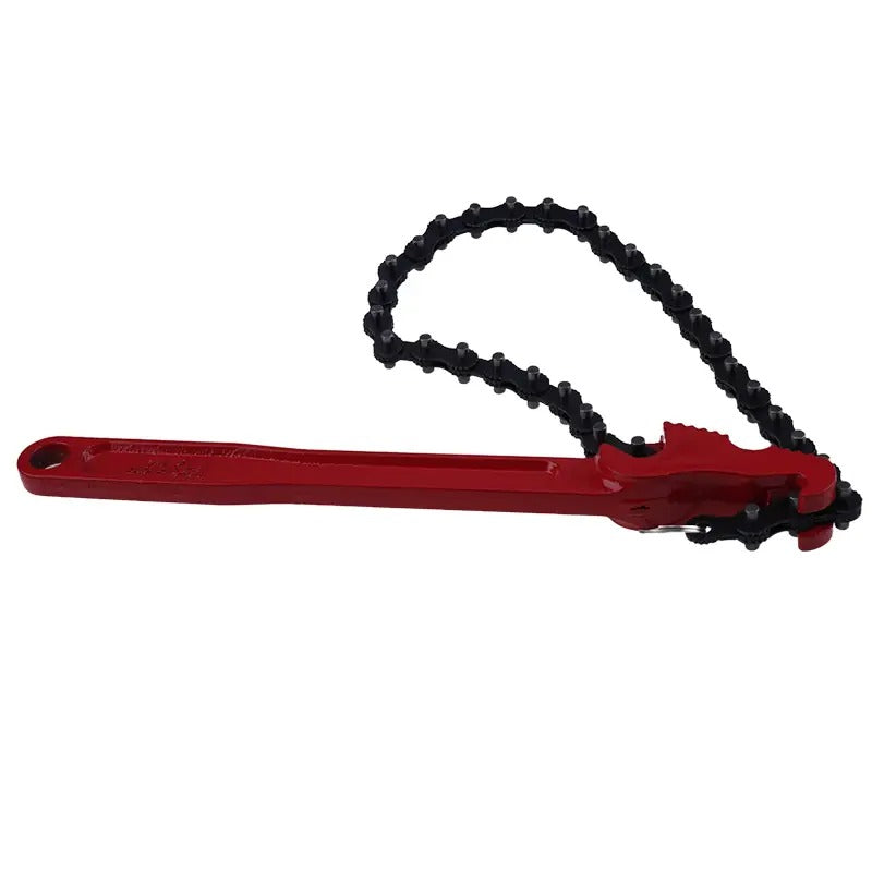 Clé à chaîne réversible robuste de 30 cm (12 pouces) pour filtres à huile et à carburant de diamètre réglable, outils pour raccords de tuyauterie, clé à molette