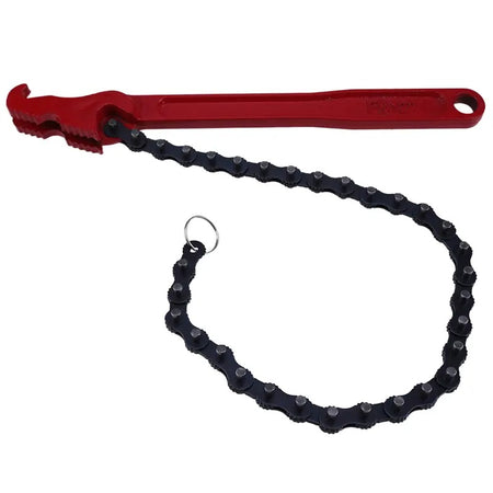 12 Inch Heavy Duty Reversible Chain Wrench for 1.5" to 6" Diameter Adjustable Oil Fuel Filter Chain Wrench Pipe Fittings Tools Spanner - KUDUPARTS