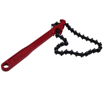 Clé à chaîne réversible robuste de 30 cm (12 pouces) pour filtres à huile et à carburant de diamètre réglable, outils pour raccords de tuyauterie, clé à molette