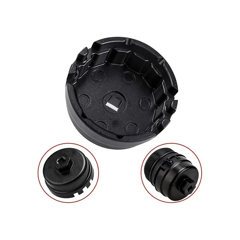 Clé à filtre à huile 64 mm à 14 cannelures, outil d'extraction de bouchon pour Toyota Lexus Scion