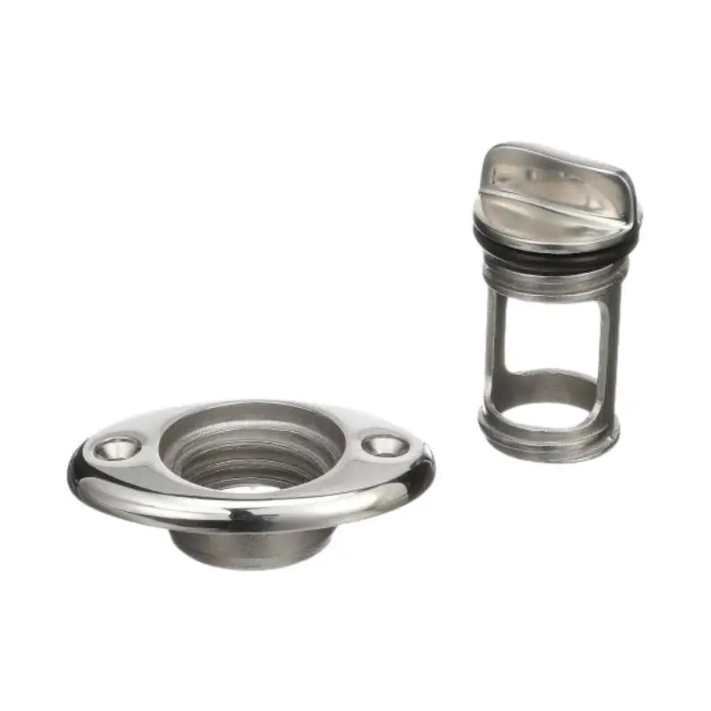 Aftermarket Seachoice 50-18661 Stainless Steel Marine Boat Garboard Drain & Plug for Boat Transoms Fish Wells Ice Chests - KUDUPARTS