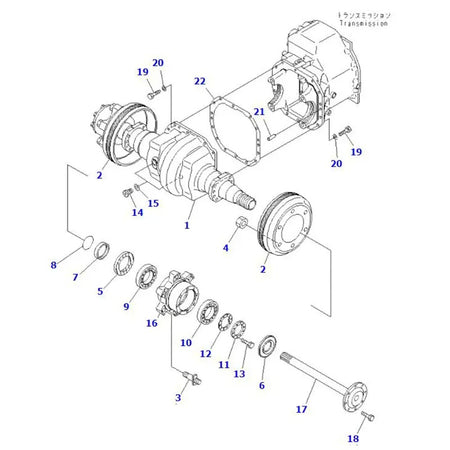 Brake Drum 3EB-21-42230 for Komatsu Forklift BX50 FD20/25-15 FD30-15 FD30-17 FG20/25-15 FG30-16 FG30H-15 - KUDUPARTS