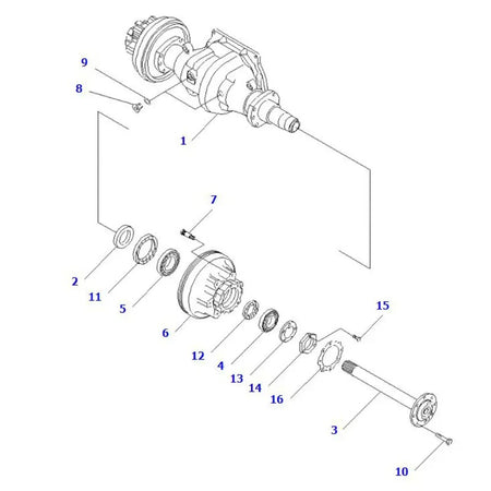 Drum Brake 3EA-21-42171 for Komatsu Forklift FD10-18-20 FG10-18-20 FG09-21-M FG09L-18L-20 - KUDUPARTS