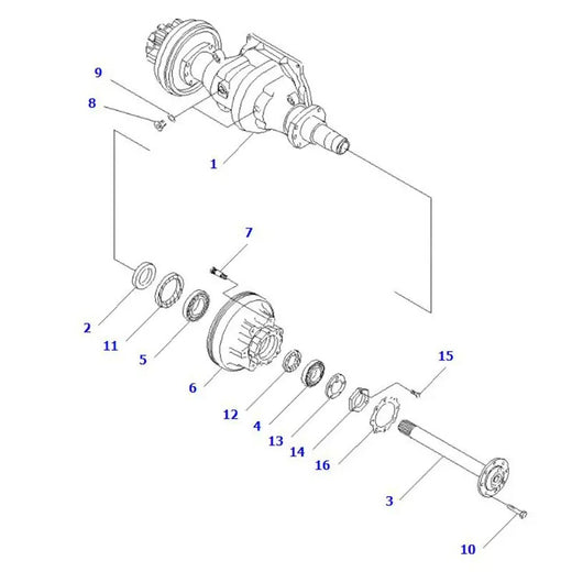 Drum Brake 3EA-21-42171 for Komatsu Forklift FD10-18-20 FG10-18-20 FG09-21-M FG09L-18L-20 - KUDUPARTS
