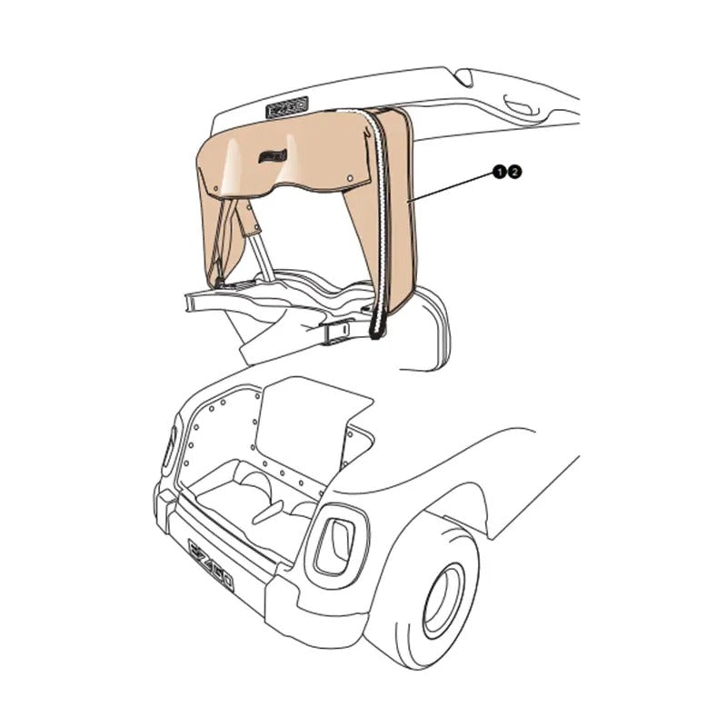 Kit de housse de sac pour voiturette de golf 604666 pour Club Car / EZGO / Yamaha / Ford