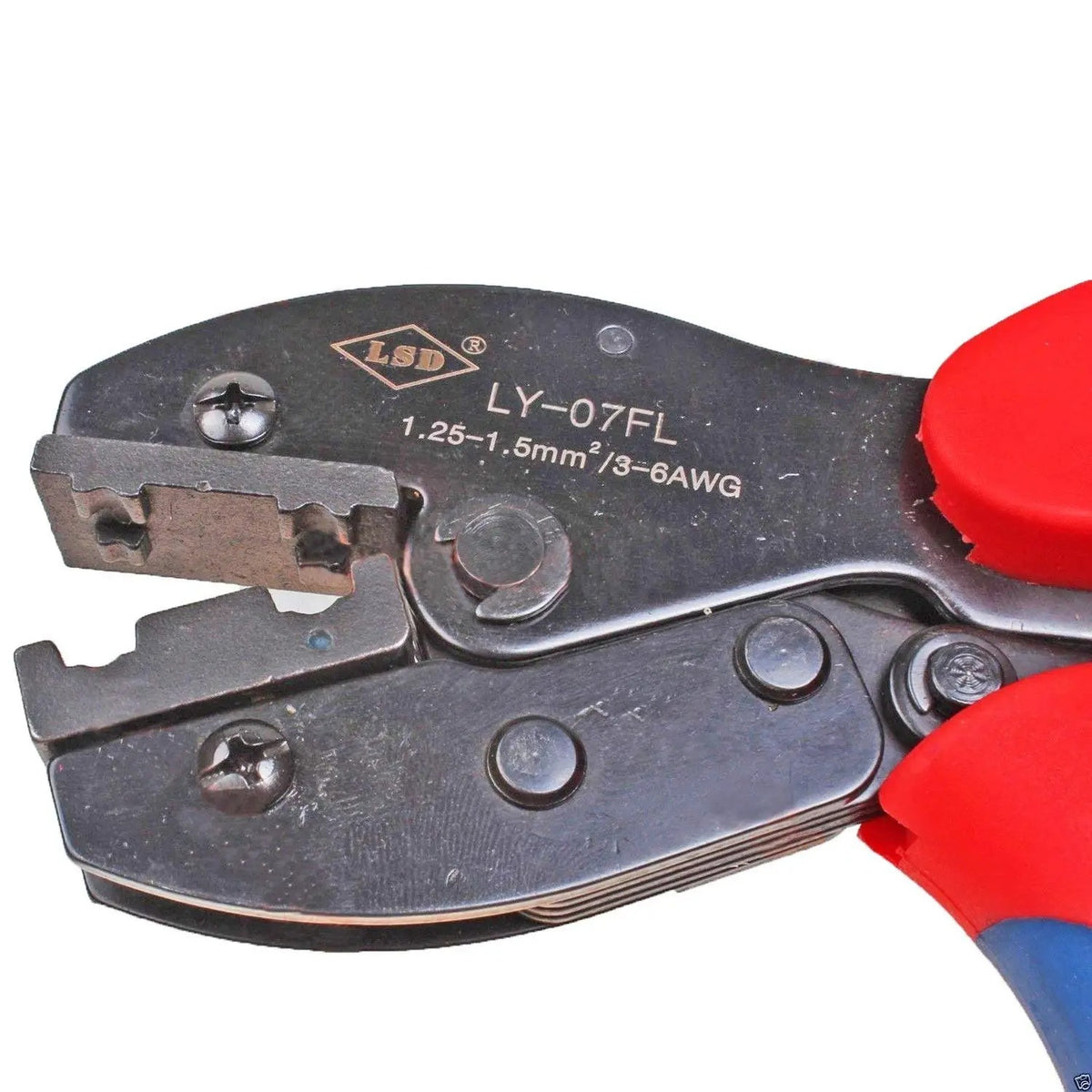 220mm Industrial Grade Ratcheting Crimper Crimping Tool LY-07FL for Flag Right Angle Terminals - KUDUPARTS