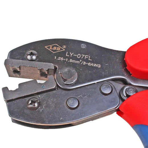220mm Industrial Grade Ratcheting Crimper Crimping Tool LY-07FL for Flag Right Angle Terminals - KUDUPARTS