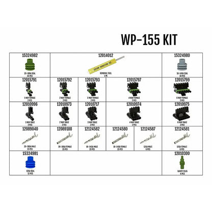 WP-155 - Kit de connecteurs Pro Weather Pack avec outil de sertissage T-18