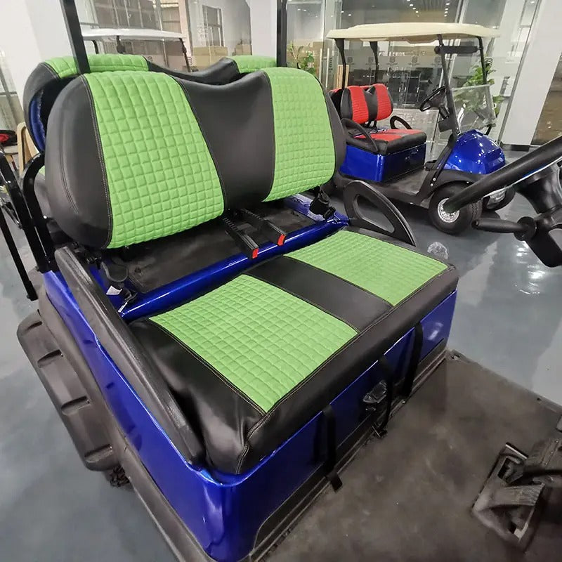 Green Golf Cart Seat Cover Front &amp; Rear Set (4 PCS) for Club Car Precedent / Tempo - KUDUPARTS