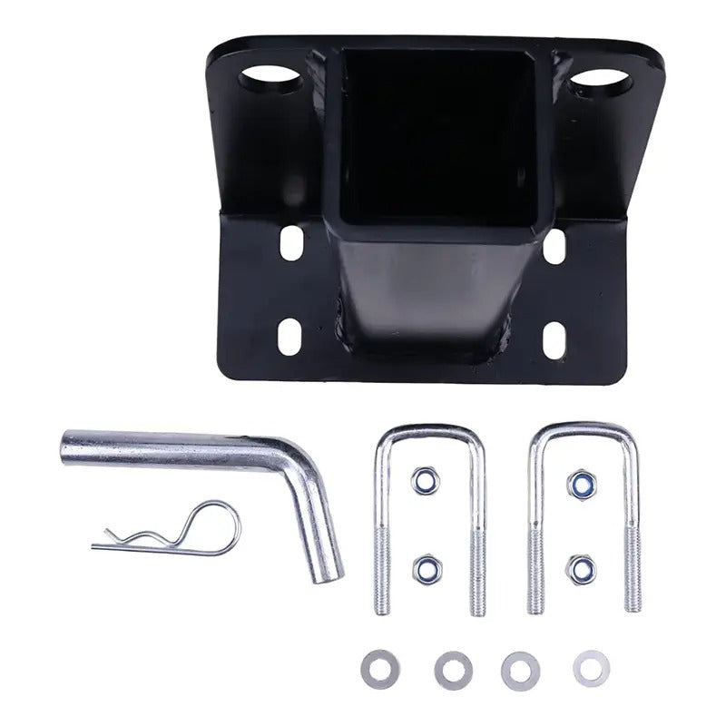 2 Inch Receiver Trailer Tow Hitch with Pins and Clips Kit for Kawasaki Mule 600 610 4x4 SX KAF400 - KUDUPARTS