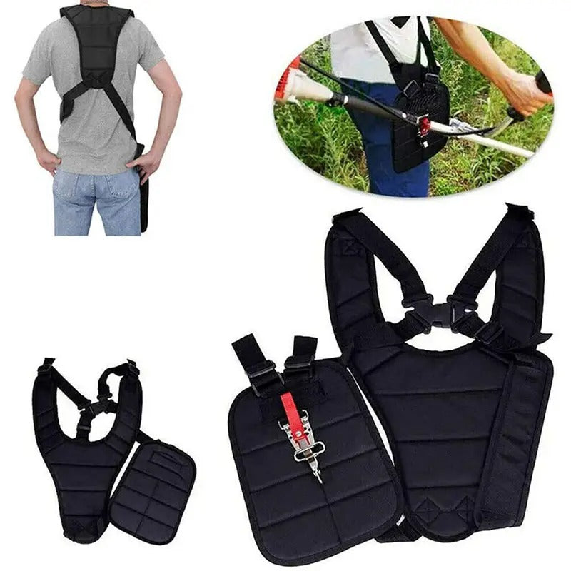Double Shoulder Strimmer Padded Belt Harness Strap for Brush Cutter & Trimmer Lawn Mower Parts Garden Tools - KUDUPARTS