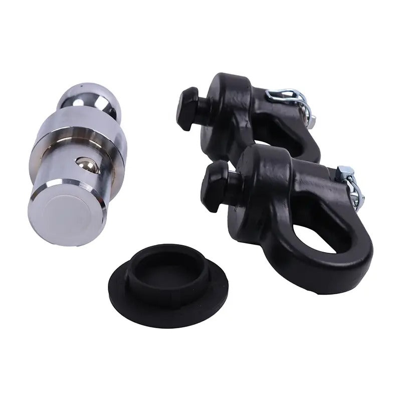 Kit de boule d'attelage à col de cygne et chaîne de sécurité Puck System 2-5/16" 60692 pour Ford F-250, F-350, F-450, Chevrolet Silverado, GMC Sierra et Nissan Titan XD