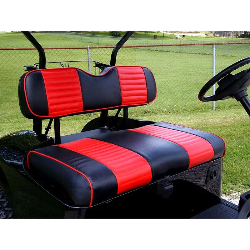 Red Golf Cart Seat Cover Front &amp; Rear Set (4 PCS) for Club Car Precedent / Tempo - KUDUPARTS