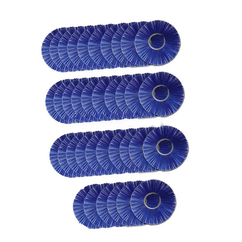 36 Pieces 6.4 x 21 3/8" Blue Standard Wavy Brush 7536151 for Bobcat 72" Sweeper - KUDUPARTS
