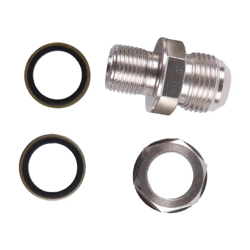 Aftermarket Kinugawa Turbo Oil Pan Return Drain Plug Adapter Fitting 10AN No Welding Steel