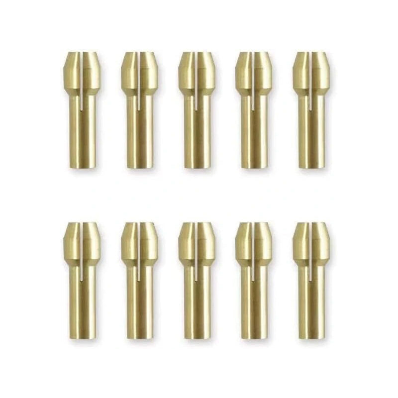 10 Pieces 1/8 In Brass Rotary Tool Collet 42-77-0400 for Milwaukee Cordless Grinding Machine 2460-20