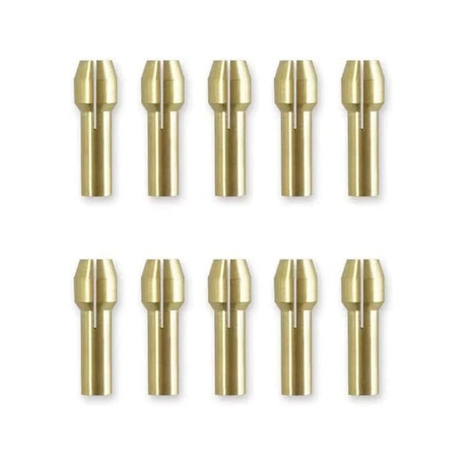 10 Pieces 1/8 In Brass Rotary Tool Collet 42-77-0400 for Milwaukee Cordless Grinding Machine 2460-20 - KUDUPARTS