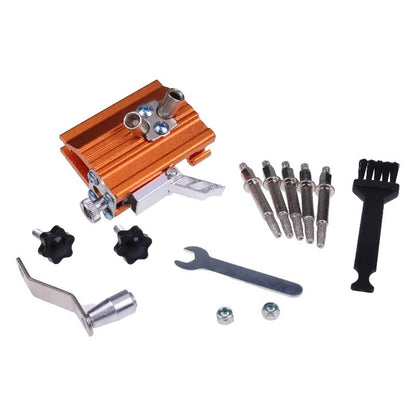 Portable Upgraded Manual Electric Sharpening Jig Set with Glove Brush Head Grinding Head for All Electric Saw Chain