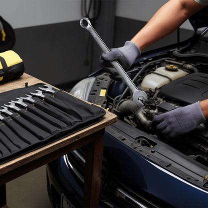 Jeu de 14 clés mixtes SAE (3/8" à 1-1/4") avec pochette de rangement enroulable