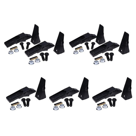 7 Pieces Bucket Teeth Assembly 6737322Y Bobcat Style Bolt on Flush Mount Pin Skid Steer - KUDUPARTS