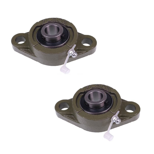 2 Pieces 5/8" Bore 2 Bolt Solid Base Pillow Block Flange Bearing UCFL202-10 - KUDUPARTS