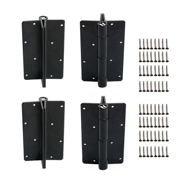 4 Pieces 5-3/4" Self-Closing Aluminum Gate Hing for Metal Vinyl Iron and Wood Fences - KUDUPARTS