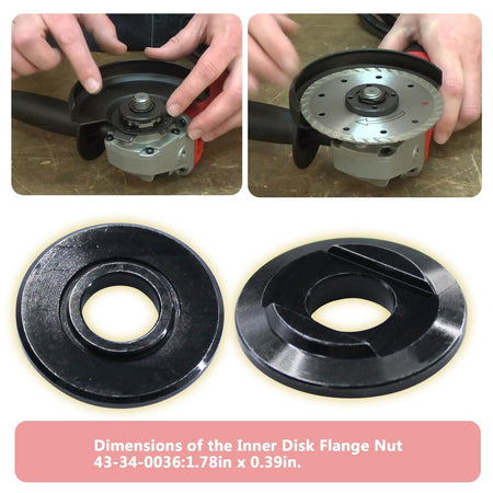 2 Pieces Inner Disk Flange 43-34-0036 for Milwaukee Angle Grinder - KUDUPARTS