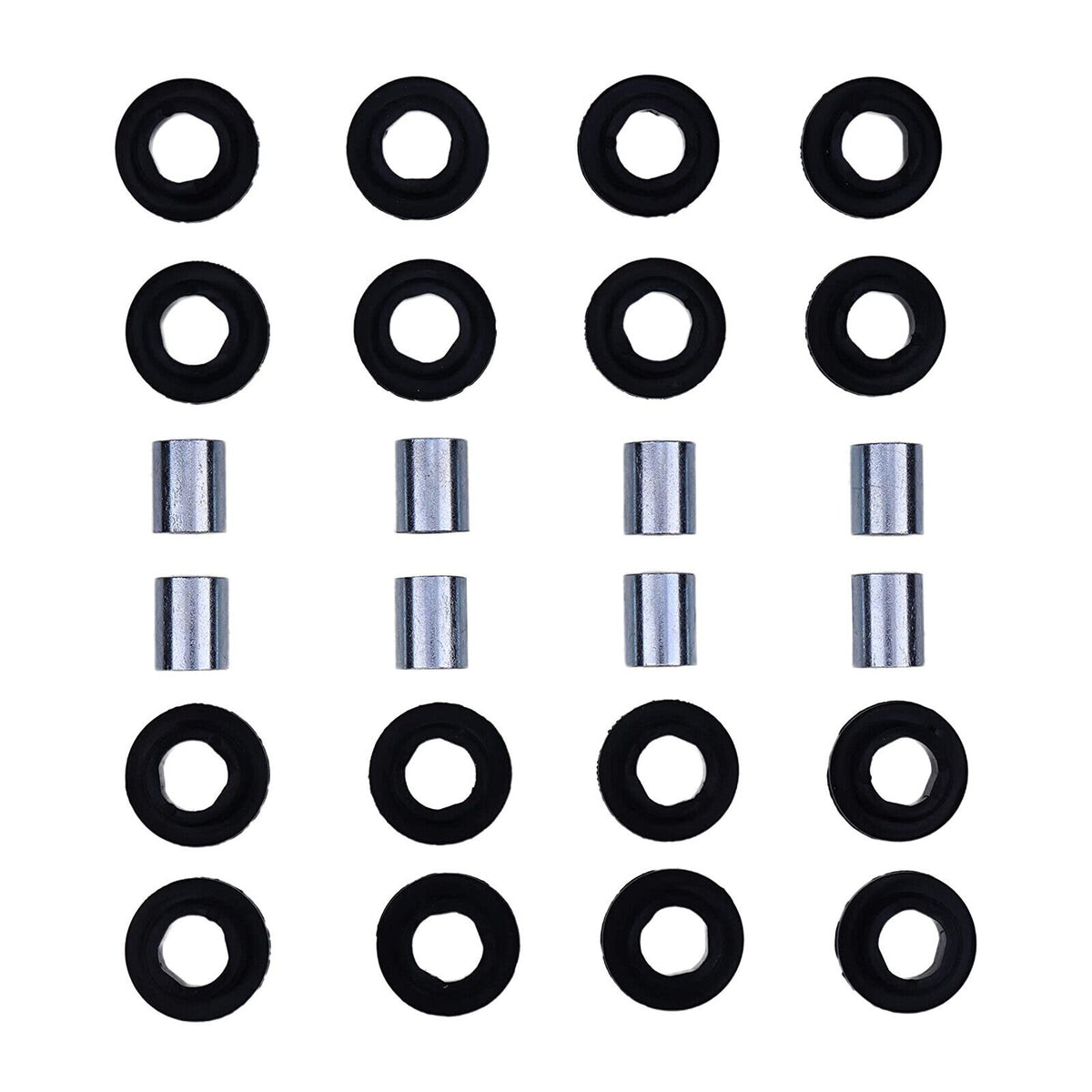 8 Sets Shock Bushing Kit Upper Lower Front Rear Shock Bushing 21-0001 for Arctic Cat 250 300 375 400 454 500 650 - KUDUPARTS
