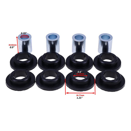 8 Sets Shock Bushing Kit Upper Lower Front Rear Shock Bushing 21-0001 for Arctic Cat 250 300 375 400 454 500 650 - KUDUPARTS