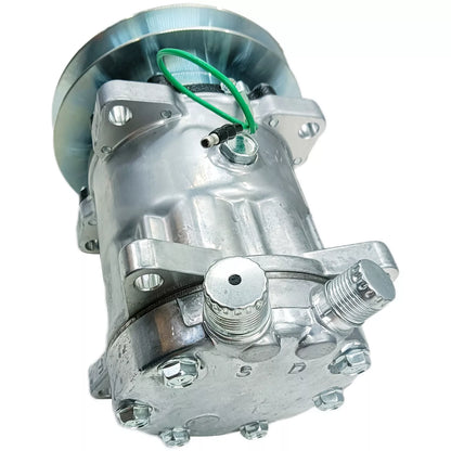 Compresor de aire acondicionado SD7H15 FF200866 para John Deere 2054, 2554, 2154D, 2454D, 2954D y 3754D, Hitachi ZAXIS210F-3, ZAXIS240F-3, ZAXIS290F-3, ZAXIS370F-3, ZAXIS200F y ZAXIS250F