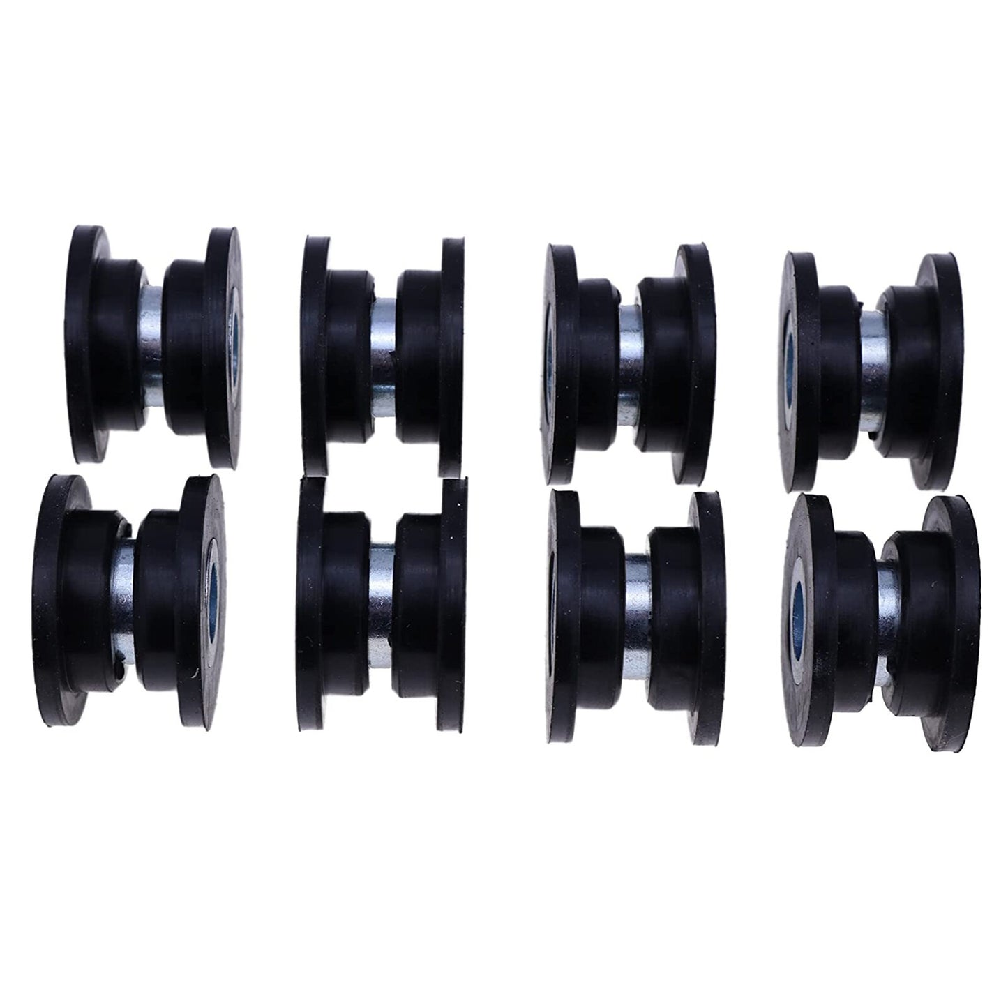 Juego de 8 bujes de amortiguador (superior, inferior, delantero y trasero, 21-0001) para Arctic Cat 250, 300, 375, 400, 454, 500 y 650