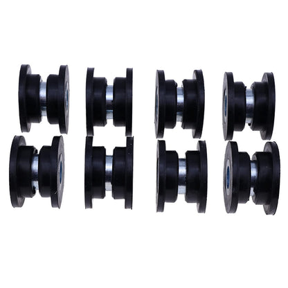 Juego de 8 bujes de amortiguador (superior, inferior, delantero y trasero, 21-0001) para Arctic Cat 250, 300, 375, 400, 454, 500 y 650