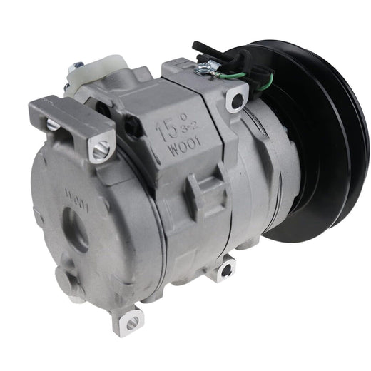 10S15C Air Conditioning Compressor 4436025 for John Deere Excavator 450CLC 600CLC 800C 450DLC 650DLC 850DLC - KUDUPARTS