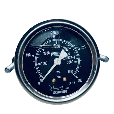 10004662 Pressure Gauge 0-400 Bar for Schwing Concrete Pump BPA/SP 450 500 750 1000 1250 - KUDUPARTS