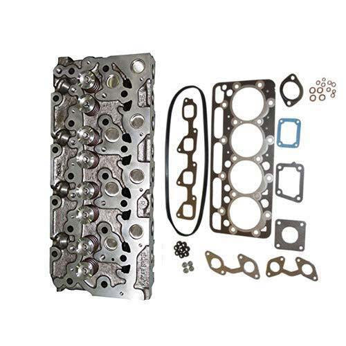 New Complete Cylinder Head With Valves + Upper Gasket Set For Kubota Bobcat 773 337 341 S175 S185 T190 Engine - KUDUPARTS