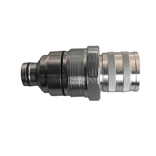 Hydraulic Flat Face Quick Connect Coupler AT406475 for John Deere Skid Steer Loader 318E 319E 320E 323E 326E 328E 329E 332E 333E - KUDUPARTS