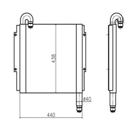 Compatible with Oil Cooler 20T-03-81211 for Komatsu Excavator PC30R-8 PC35R-8 PC40R-8 PC45R-8 - KUDUPARTS