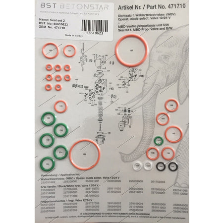 471710 HV Boom O Ring Kit for Putzmeister Concrete Pump - KUDUPARTS