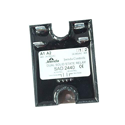 New Dual Solid State Relay SSR 4-15VDC Input 280VAC 40A Replace Crydom D2440D - KUDUPARTS